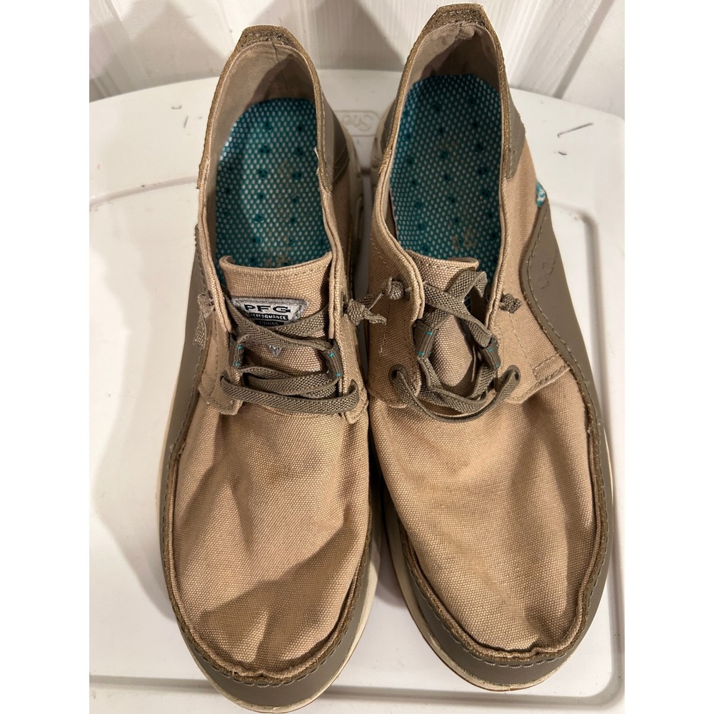 Columbia PFG Bahama Vent Loco Relaxed Mens Size 8.5 Tan Fishing Boat Shoes